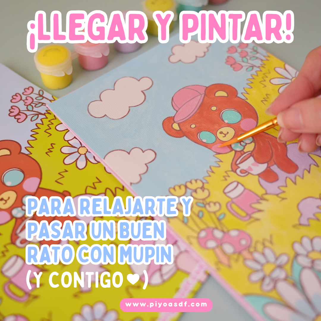KIT "Pinta con Mupin" (Lienzo + Pinceles + Pinturas)