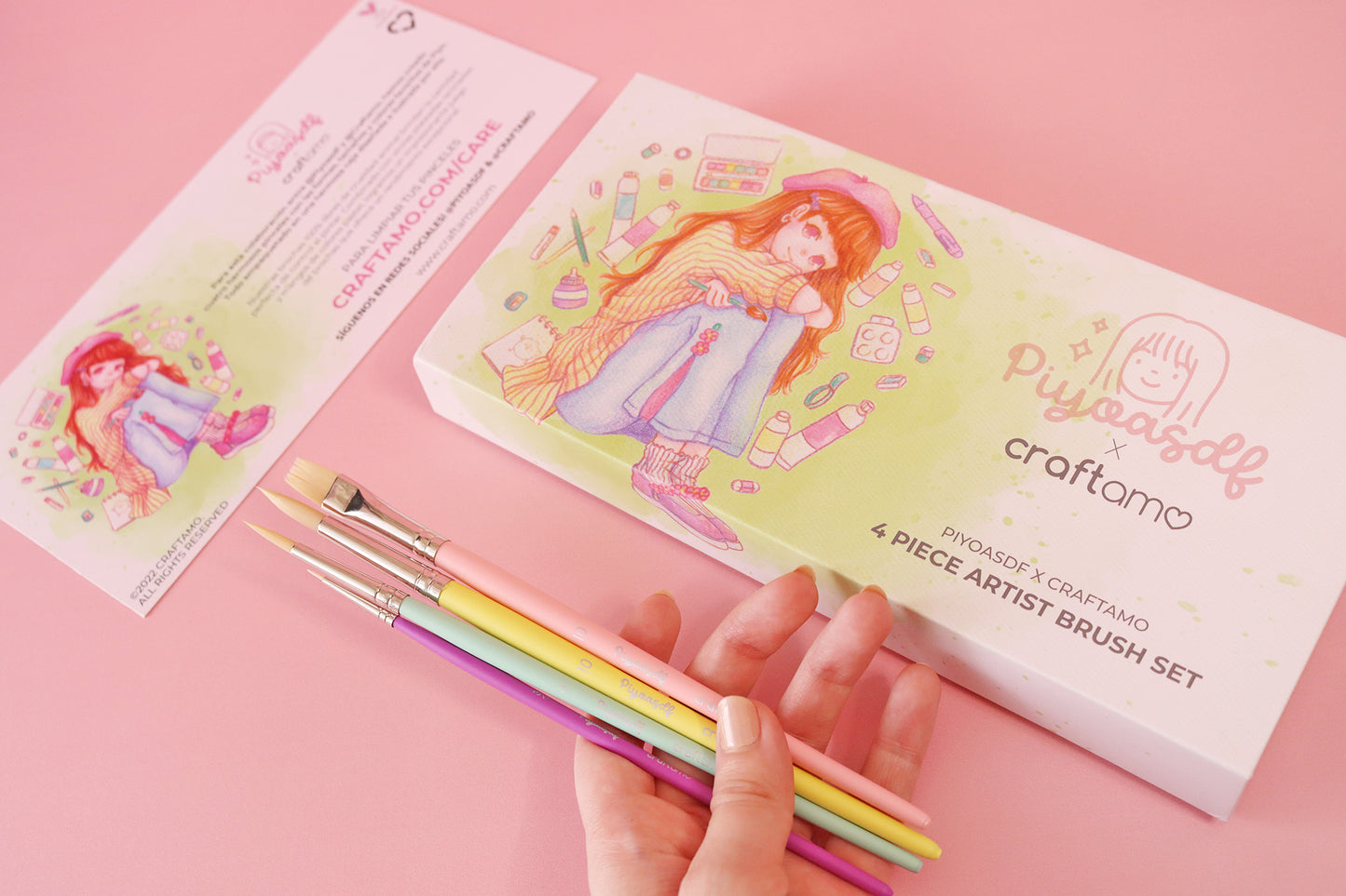 Set de pinceles profesionales PIYOASDF X CRAFTAMO