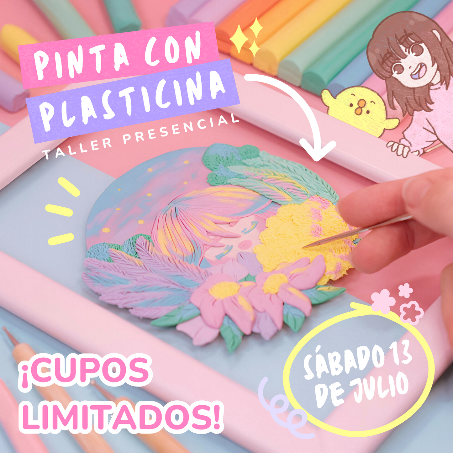TALLER: "Pinta un cuadro con plasticina" (Con Piyoasdf)