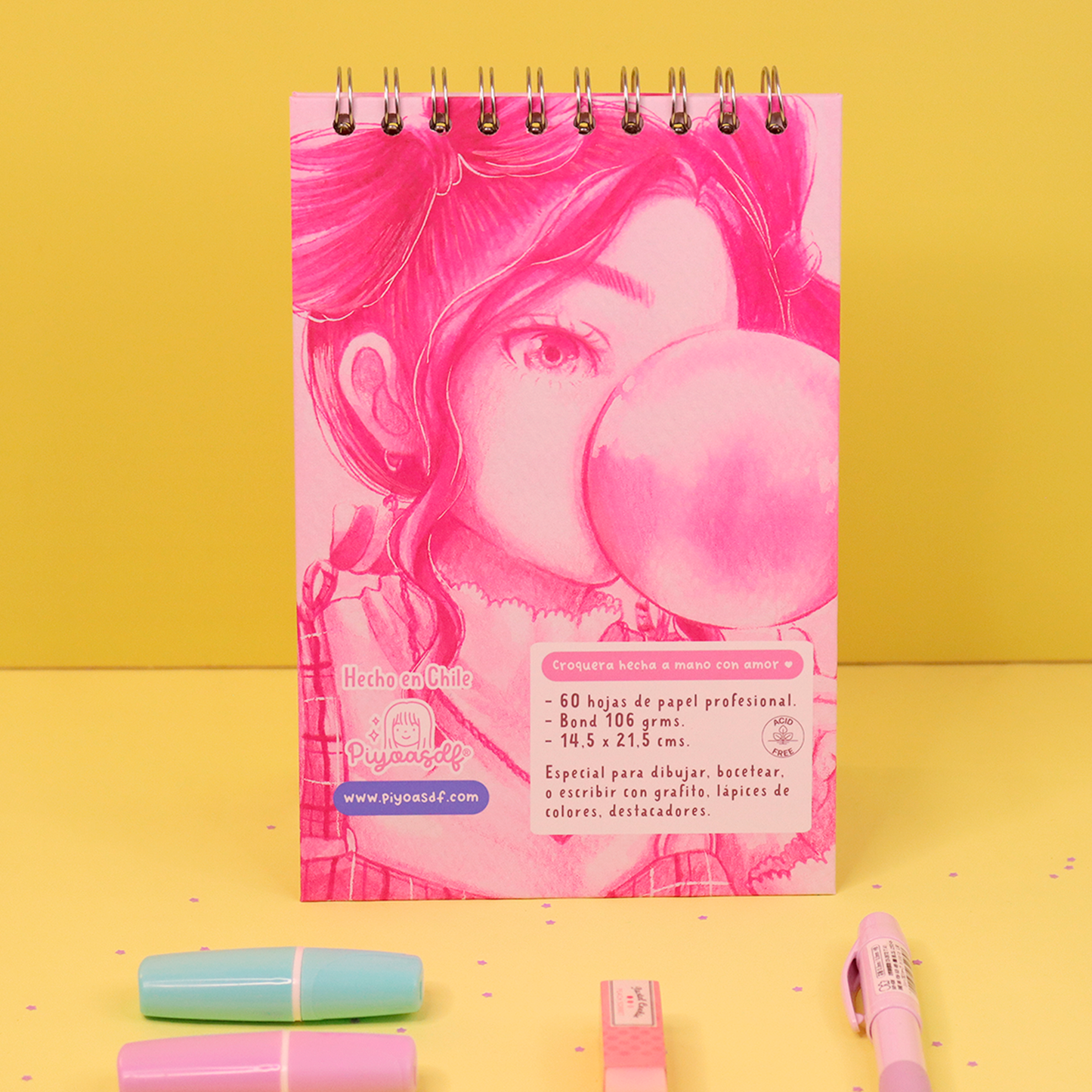 Croquera Rosa chiclosa (Para dibujar)