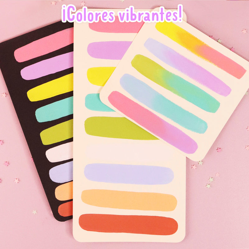 Pinturas acrílicas profesionales Piyoasdf (Set de 9 colores)