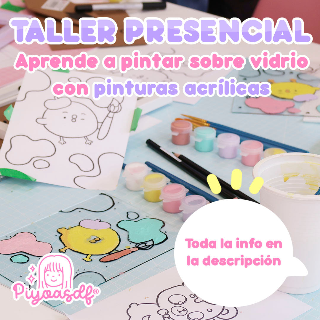 TALLER: "Pinta sobre vidrio con pinturas acrílicas" (Con Piyoasdf)