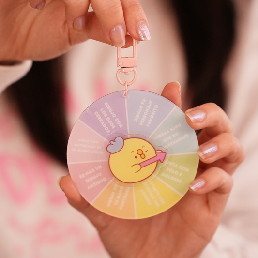 Llavero ruleta creativa Piyoasdf (¡Gira!)