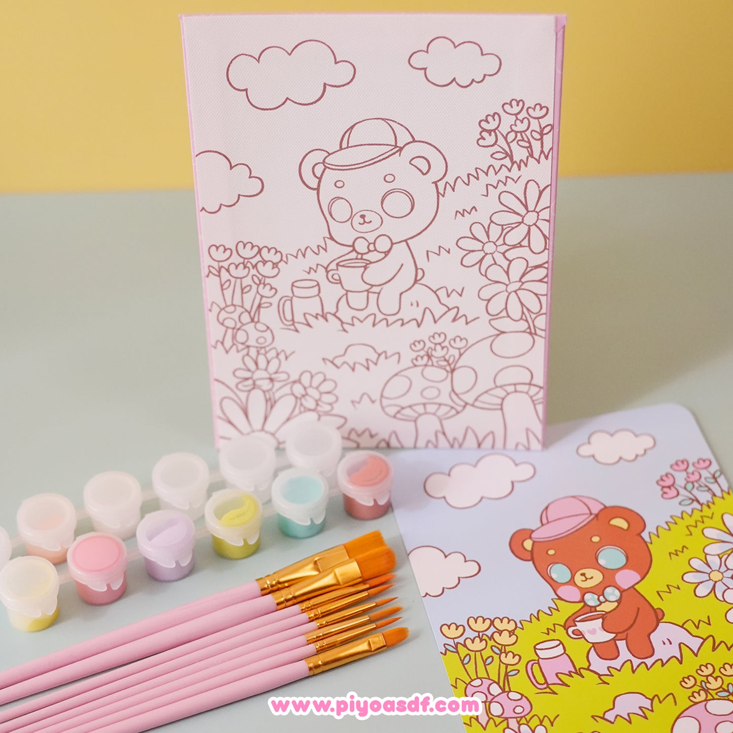 KIT "Pinta con Mupin" (Lienzo + Pinceles + Pinturas)