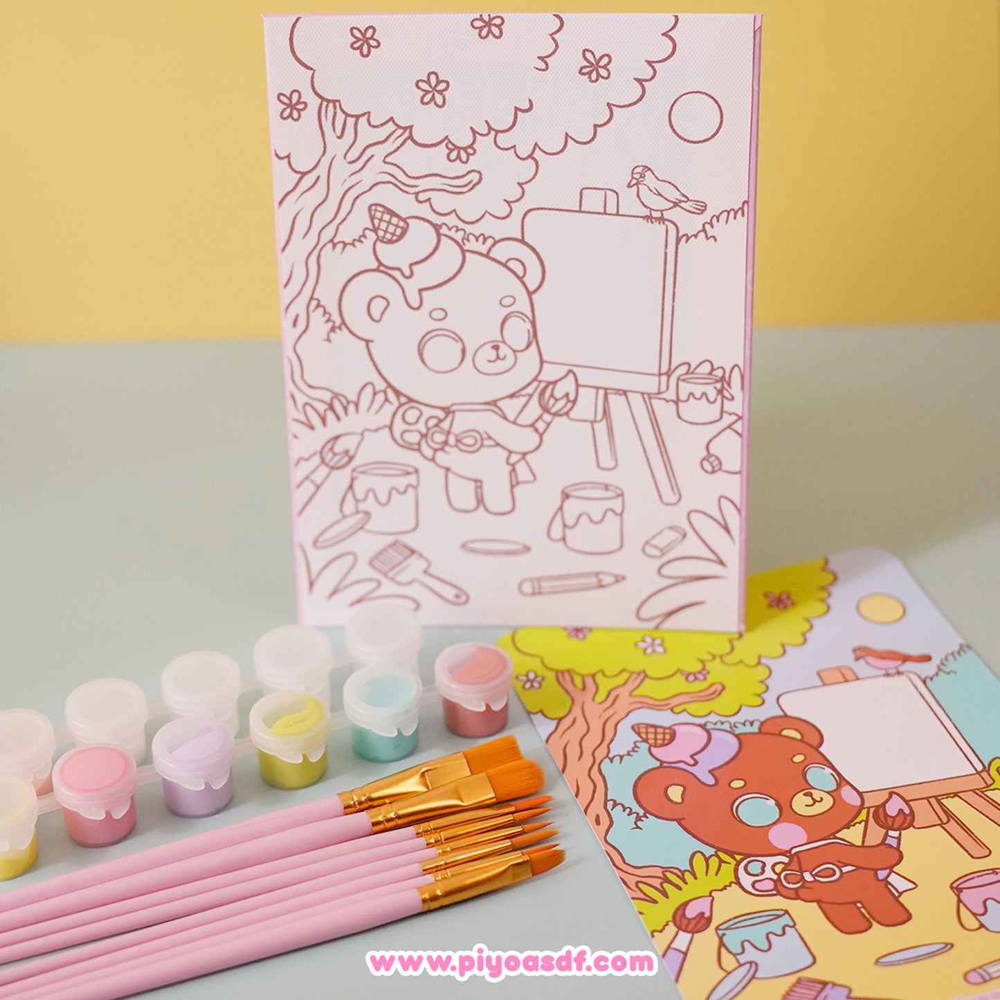 KIT "Pinta con Mupin" (Lienzo + Pinceles + Pinturas)