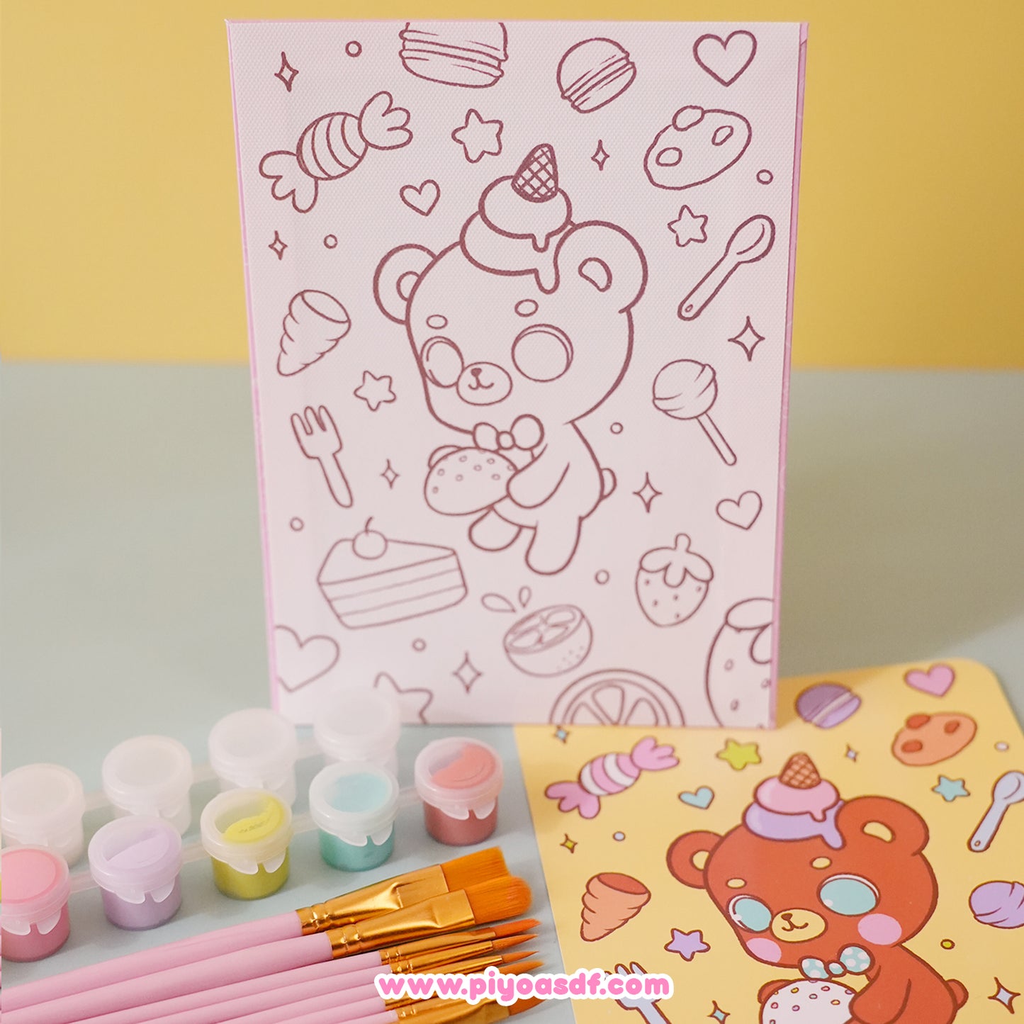 KIT "Pinta con Mupin" (Lienzo + Pinceles + Pinturas)