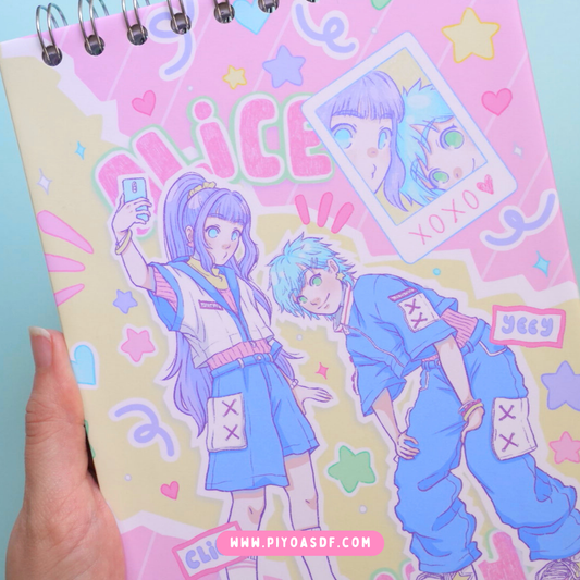 Croquera Lily y Alice pastel