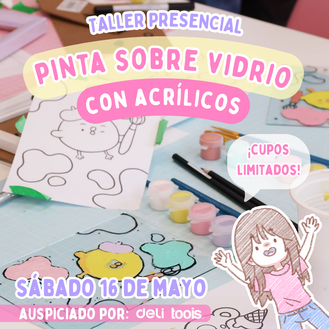 TALLER: "Pinta sobre vidrio con pinturas acrílicas" (Con Piyoasdf)