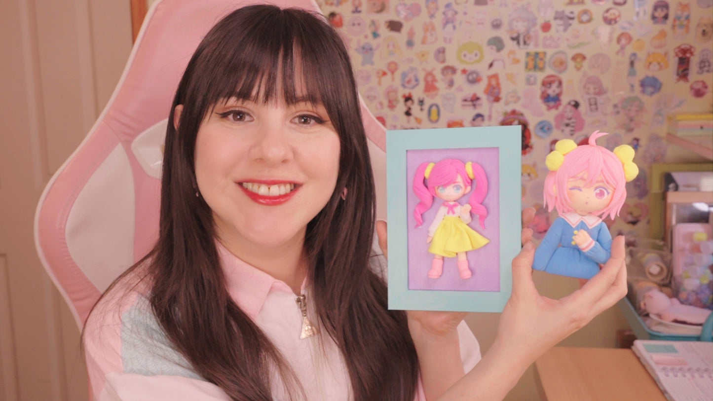 TALLER: ¡Modela un personaje en un cuadro! ✨(Masas Airclay con Piyoasdf)