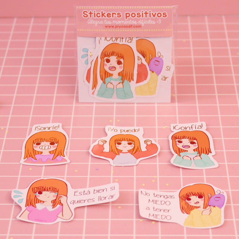 Set de stickers positivos (Modelo 1)